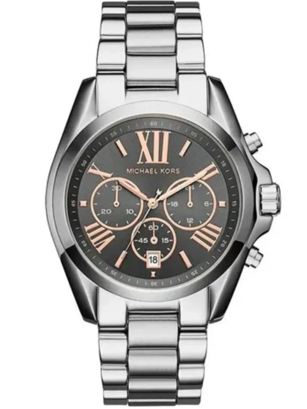 Michael Kors Bradshaw Chronograph Stainless Steel Gunmetal Sunray Dial Watch